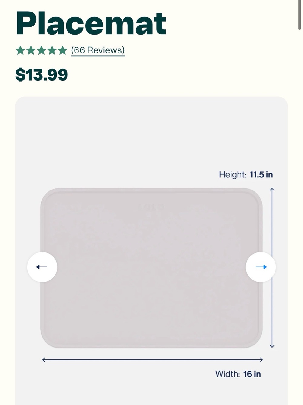 Kids Placemat in Light Gray - Neutral Silicone Placemat